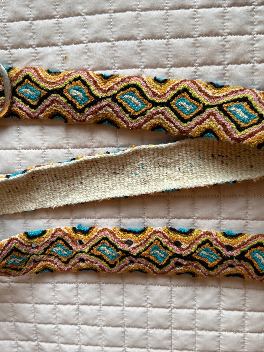 Boho Embroidered Multicolor Women's Fabric Belt